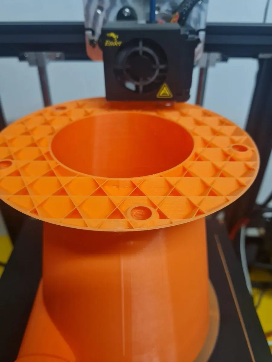 A 3D-printed prototype on the printer
